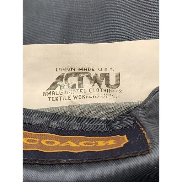 COACH 2 Button Jacket Sport Coat Navy Blue Mens Size 44R Wool Authentic USA Made - Picture 7 of 13